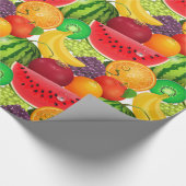 Tutti Frutti Bright Watermelons Kiwi Bananas Fruit Cadeaupapier (Hoek)