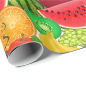 Tutti Frutti Bright Watermelons Kiwi Bananas Fruit Cadeaupapier (Rol Hoek)
