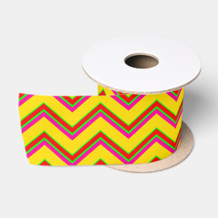 Tutti-Frutti Chevron 1-SATIN RIBBON SPOOL Satijnen Lint