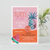 Tutti Frutti Eerste Verjaardagsfeest Kaart (Staand voorkant)