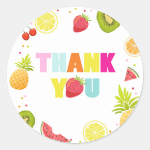 Tutti frutti Envelope sticker Hartelijk dank voor 