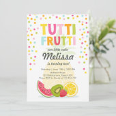 Tutti frutti feest nodigen Tutti frutti verjaardag Kaart (Staand voorkant)
