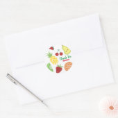 Tutti frutti Fresh Summer Birthday Shower Ronde Sticker (Envelop)
