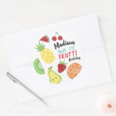 Tutti frutti Fresh Summer Birthday Shower Ronde Sticker (Envelop)
