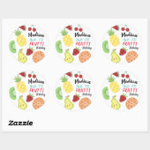 Tutti frutti Fresh Summer Birthday Shower Ronde Sticker (Vel)