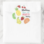 Tutti frutti Fresh Summer Birthday Shower Ronde Sticker (Tas)