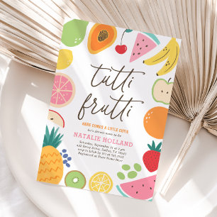 Tutti Frutti Fruit Baby shower Kaart