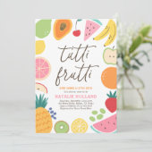 Tutti Frutti Fruit Baby shower Kaart (Staand voorkant)