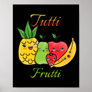 Tutti Frutti Fruit Lente Zomer Zeezijde Strand Poster