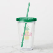 Tutti Frutti Fruit Pineapple Personalized Girls Acryl Drinkbeker (Achterkant)