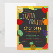 Tutti Frutti Fruit Verjaardag Kaart (Voorkant / Achterkant)