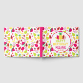 Tutti Frutti Fun Verjaardag Tropisch Fruit Patroon Gastenboek (Volledig)