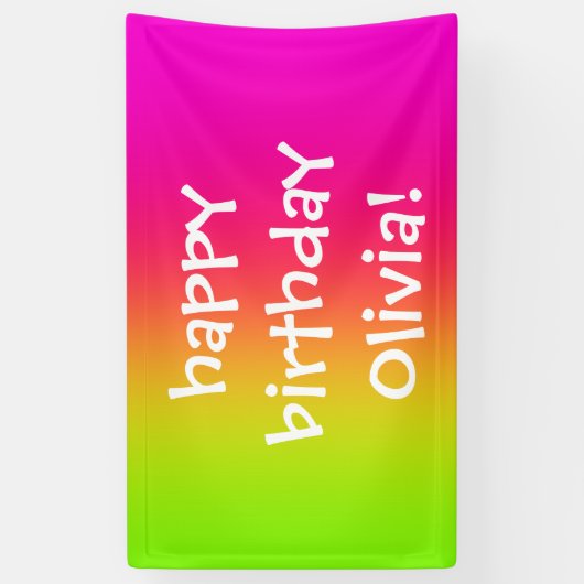 Tutti Frutti gradiënt, gepersonaliseerde banner (Verticaal)