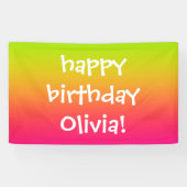 Tutti Frutti Gradiënt op maat Spandoek (Horizontaal)