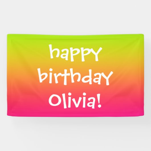 Tutti Frutti Gradiënt op maat Spandoek (Horizontaal)