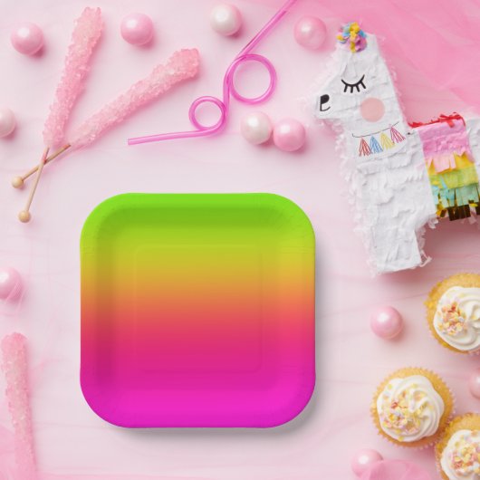 Tutti Frutti Gradient Papieren Bordje (Feest)