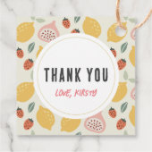 Tutti Frutti Kleurrijke Fruit 2e Verjaardag Bedankjes Labels (Achterkant)