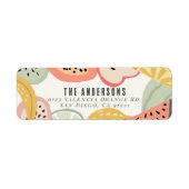 Tutti Frutti Kleurrijke Fruit 2e Verjaardag Etiket (Voorkant)