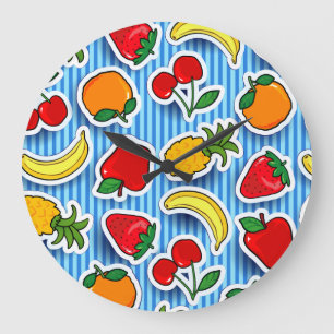 Tutti frutti, muurklok grote klok