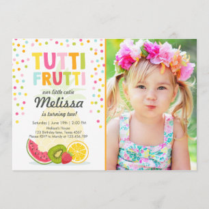 Tutti frutti nodigt uit tot de verjaardag van Tutt Kaart
