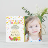 Tutti Frutti Party Fruit Verjaardag Dank u kaart (Staand voorkant)