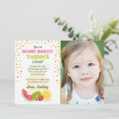 Tutti Frutti Party Fruit Verjaardag Dank u kaart (Staand voorkant)