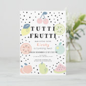Tutti Frutti Pastel Fruit 2e verjaardag Kaart (Staand voorkant)