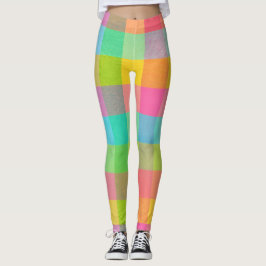 Tutti Frutti Plaid – Helder geruit patroon been Leggings