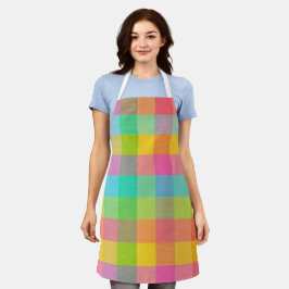 Tutti Frutti Plaid – Kleurrijke geruit patroon app Schort