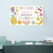 Tutti Frutti Rainbow Birthday Welkom Spandoek (Beurs)