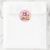 Tutti Frutti roze groentetekening Ronde Sticker (Tas)