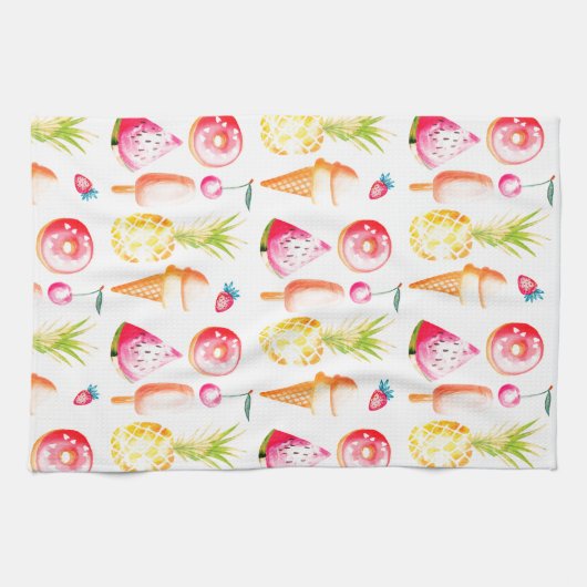 Tutti Frutti Summer Sweets and Trees Theedoek (Horizontaal)