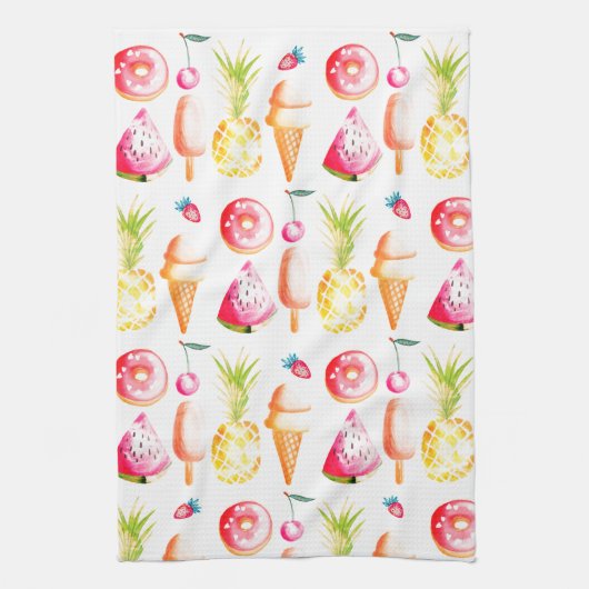 Tutti Frutti Summer Sweets and Trees Theedoek (Verticaal)