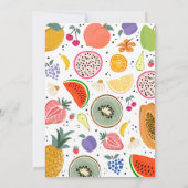 Tutti Frutti Tropical Summer Sweet One Birthday Kaart (Achterkant)