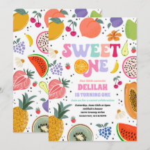 Tutti Frutti Tropical Summer Sweet One Birthday