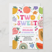 Tutti Frutti Tropical Summer Two Sweet Birthday Kaart (Voorkant)