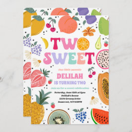 Tutti Frutti Tropical Summer Two Sweet Birthday Kaart