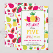 Tutti Frutti Tropisch Fruit Meisjes Verjaardag Kaart (Voorkant / Achterkant)