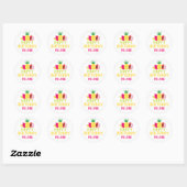 Tutti Frutti Tropisch fruit Verjaardagsfeest Ronde Sticker (Vel)