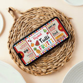 Tutti Frutti tweede verjaardagskaaruitnodiging Kaart