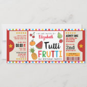 Tutti Frutti tweede verjaardagskaaruitnodiging Kaart (Voorkant)