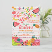 Tutti Frutti | Uitnodiging voor een fruitfeestje (Staand voorkant)