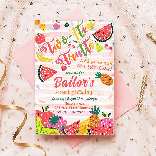 Tutti Frutti | Uitnodiging voor een fruitfeestje