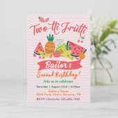 Tutti Frutti | Uitnodiging voor een fruitfeestje (Staand voorkant)