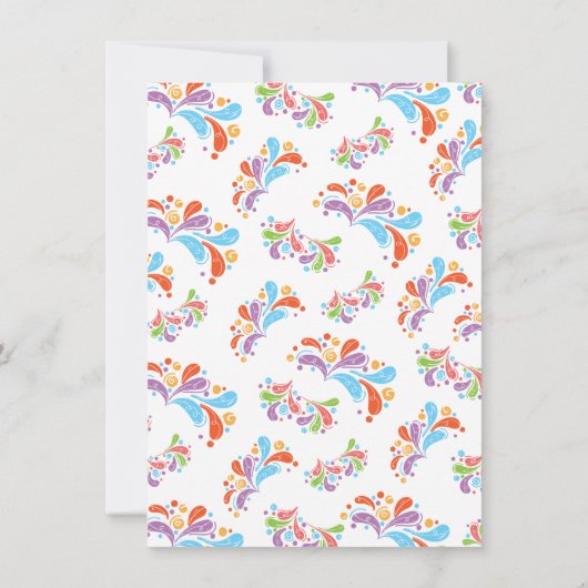 Tutti Frutti uitnodiging voor verjaardagsfeestje (Achterkant)