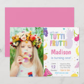 Tutti Frutti Verjaardagsfeest Uitnodigen Kaart (Voorkant / Achterkant)