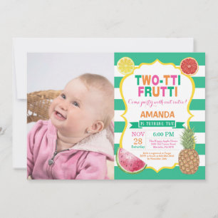 Tutti Frutti verjaardagsfeest uitnodiging 2e verja