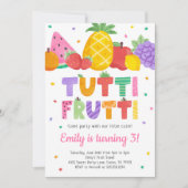 Tutti Frutti verjaardagsuitnodiging Kaart (Voorkant)