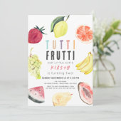 Tutti Frutti Waterverf Fruit 2e verjaardag Kaart (Staand voorkant)