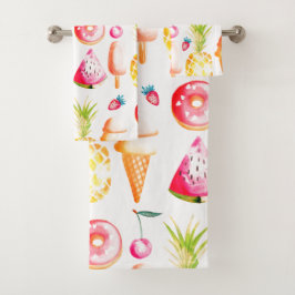 Tutti Frutti Zomer Snoepjes en Traktaties Bad Handdoek